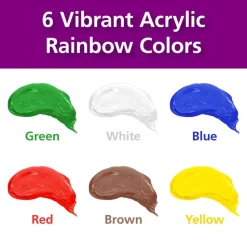 Colorations® Paraben-Free Rainbow Acrylic Paint Set- 6 Colors