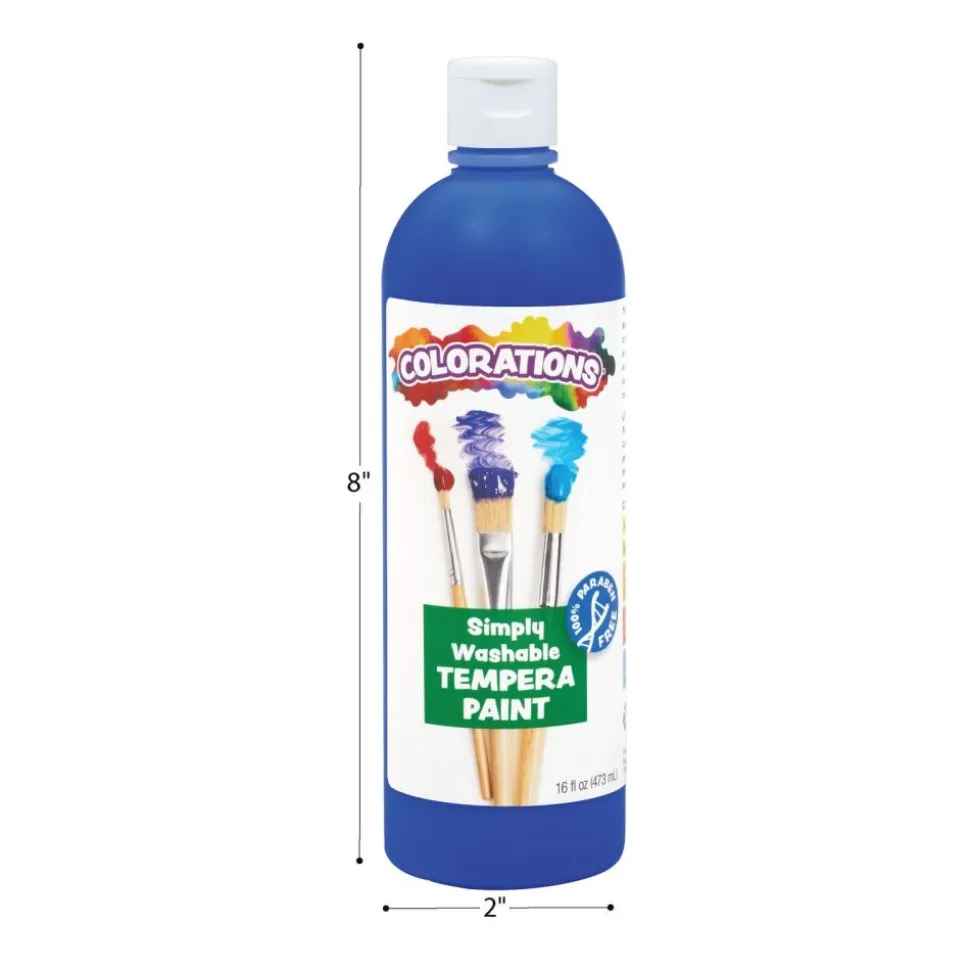 Colorations® Paraben- Free Simply Washable Tempera Paints, 16 oz. Set of 19
