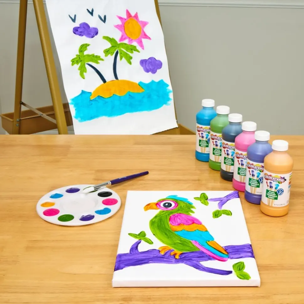 Colorations® Paraben-Free Simply Washable Tempera Paint 8 oz. - Set of 6