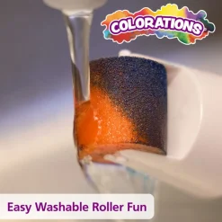 Colorations® Paraben-Free Simply Washable Tempera Paint Roller Set, 6 Fluorescent Colors