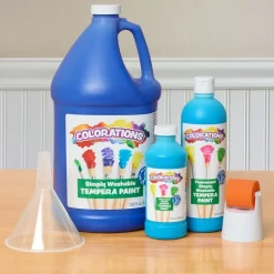 Colorations® Paraben-Free Simply Washable Tempera Paint Roller Set, 6 Fluorescent Colors