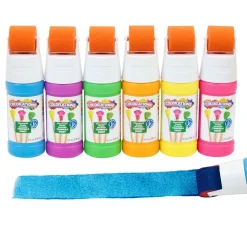 Colorations® Paraben-Free Simply Washable Tempera Paint Roller Set, 6 Fluorescent Colors