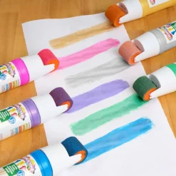 Colorations® Paraben-Free Simply Washable Tempera Paint Roller Set, 6 Metallic Colors