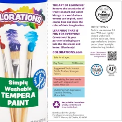 Colorations® Paraben-Free Simply Washable Tempera Paint - Set of 11 Colors