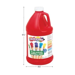 Colorations® Paraben-Free Simply Washable Tempera Paint, Rainbow Set- 6 Colors, 1/2 Gallon