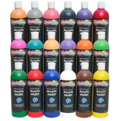 Colorations® Paraben-Free Spectrum Acrylic Paint Set- 18 Colors