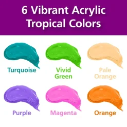 Colorations® Paraben-Free Tropical Acrylic Paint Set - 6 Colors