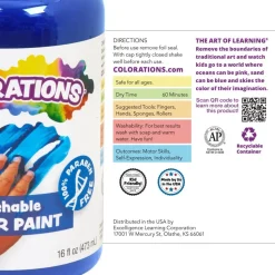 Colorations® Paraben-Free Washable Fingerpaint, 4 Colors, 16 fl oz each