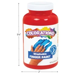 Colorations® Paraben-Free Washable Finger Paints - 10 Colors, 16 fl oz each