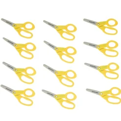 Colorations® 5" Plastic Blade Blunt Tip Scissors - Set of 12
