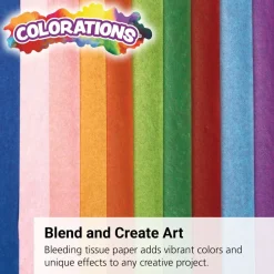 Colorations® Premium Art Tissue Paper - Bleeding, 50 Sheets, 10 Colors