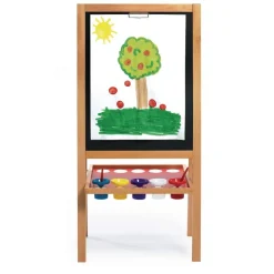 Colorations® Premium Free Standing Art Easel with Magnetic Dry Erase & Chalkboard