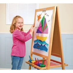 Colorations® Premium Free Standing Art Easel with Magnetic Dry Erase & Chalkboard