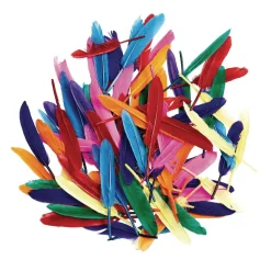 Colorations® Rainbow Duck Quill Feathers - 1 oz.