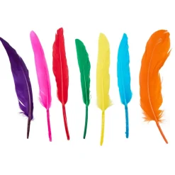 Colorations® Rainbow Duck Quill Feathers - 1 oz.
