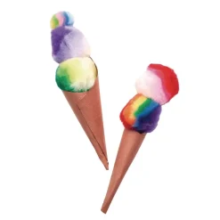 Colorations® Rainbow Striped Pom-Poms - 180 Pieces