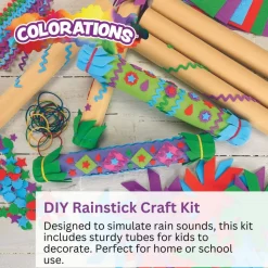 Colorations® Rainstick Craft Kit for Kids Pack of 12