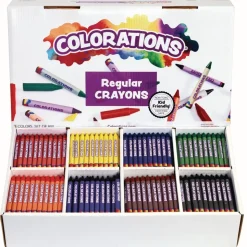 Colorations® Regular Crayons - 8 Colors, Value Pack -Set of 800