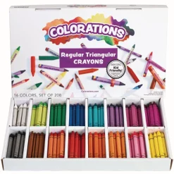 Colorations® Regular Size Triangular Crayons Value Pack - Set of 208