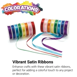 Colorations® Satin Ribbon, 400 Feet - 16 Spools