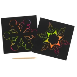 Colorations® Scratch Art Boards and Snowflake Stencils