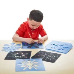 Colorations® Scratch Art Boards and Snowflake Stencils