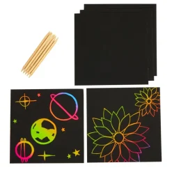 Colorations® Scratch Art Boards -100 boards with 20 sticks