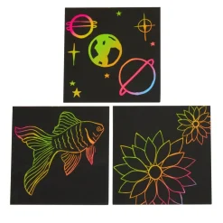Colorations® Scratch Art Boards -100 boards with 20 sticks