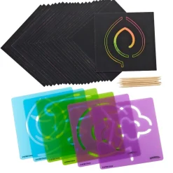 Colorations® Scratch Art Boards and Mindfulness Stencils