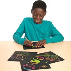 Colorations® Scratch Art Boards - 25 boards with 5 Sticks