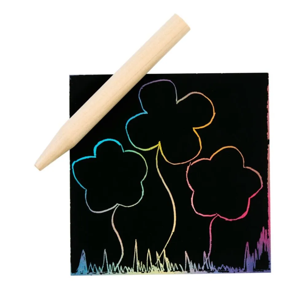Colorations® Scratch Designs Jumbo Wooden Art Sticks - Set of 48