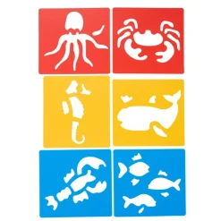 Colorations® Sea Life Washable Plastic Stencils - Set of 6