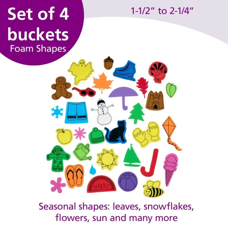 Colorations® Seasons Foam Shapes - Set of 4 Buckets