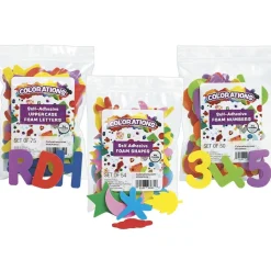 Colorations® Self Adhesive Foam Assorted Letters, Numbers & Shapes,179 Pieces