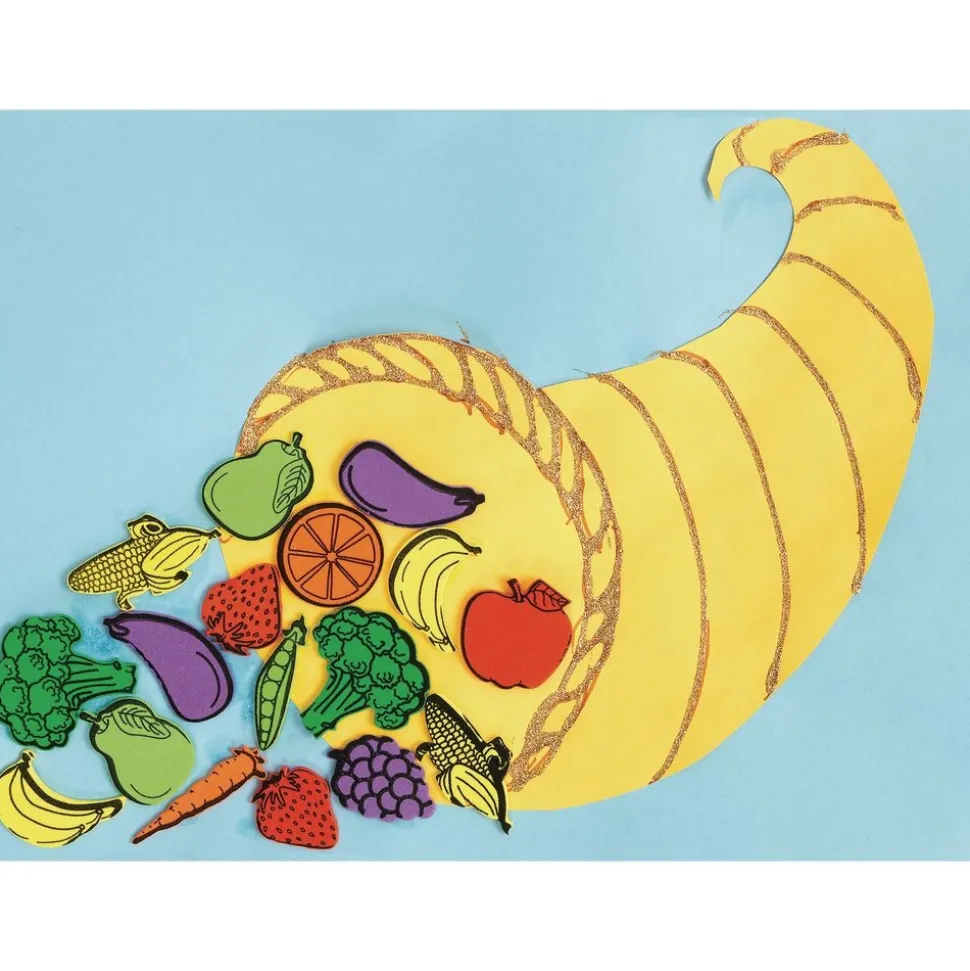 Colorations® Self-Adhesive Fruit & Veggie Foam - 500 pieces