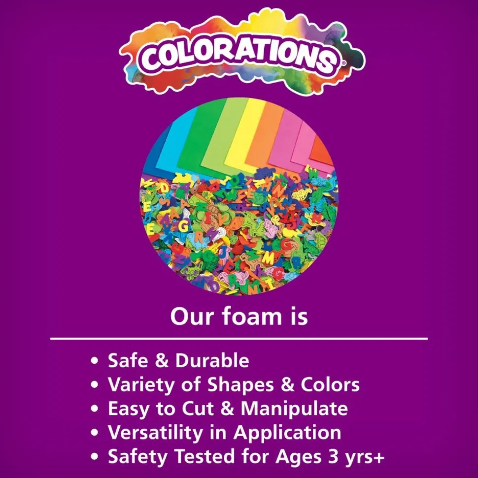 Colorations® Self-Adhesive Fruit & Veggie Foam - 500 pieces
