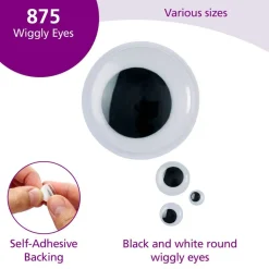 Colorations® Self-Adhesive Wiggly Eyes in Tray - 875 Pieces