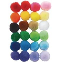 Colorations® Shades of Color Pom-Poms - Set of 6