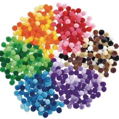 Colorations® Shades of Color Pom-Poms - Set of 6
