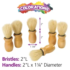 Colorations® Shaving Paint Brushes - Set of 6