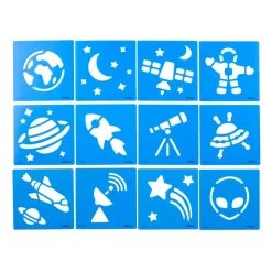 Colorations® Space Stencil Set - Set of 12