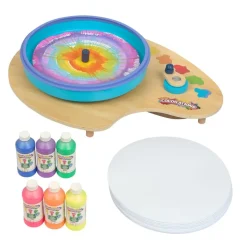 Colorations® Spin Art Station & Fluorescent Tempera Paint Kit