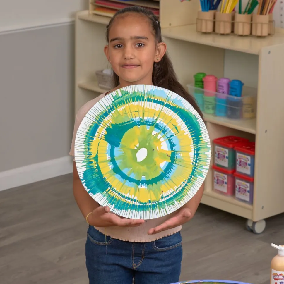 Colorations® Spin Art Station & Fluorescent Tempera Paint Kit