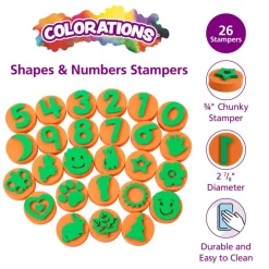 Colorations® Stampers Shapes & Numbers - Set of 26