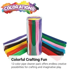 Colorations® Storage Pack Pipe Cleaners - 12 Colors