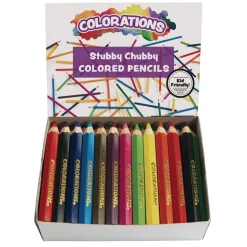 Colorations® Stubby Chubby Colored Pencils - Set of 48