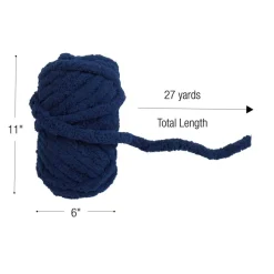 Colorations® Super Chunky Chenille Yarn, Navy - Set of 3
