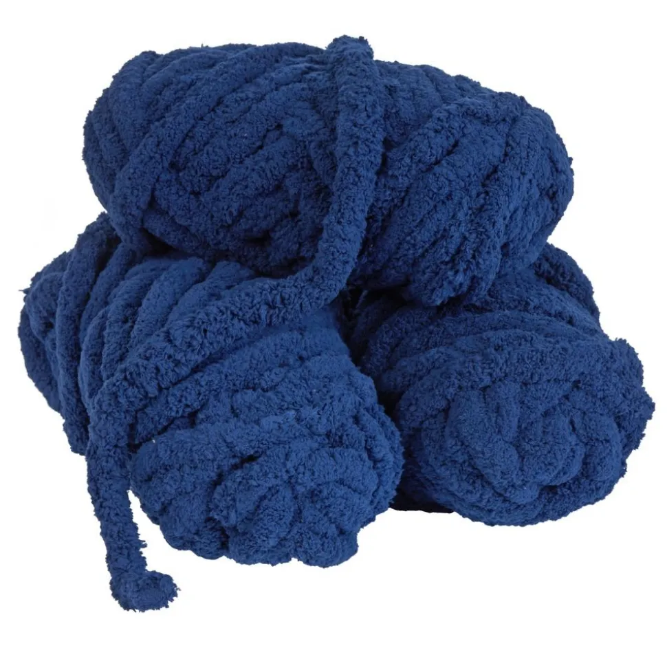 Colorations® Super Chunky Chenille Yarn, Navy - Set of 3