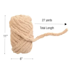 Colorations® Super Chunky Chenille Yarn, Natural Cream - Set of 3