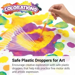 Colorations® Super Safe Plastic Droppers & Paper - Set of 12